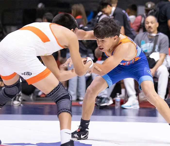 Wrestlers competing